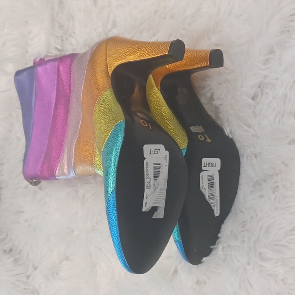 Kurt Geiger Kensington Rainbow Pride Leather Pull On Boots NEW SZ EU 40 - Picture 16 of 16